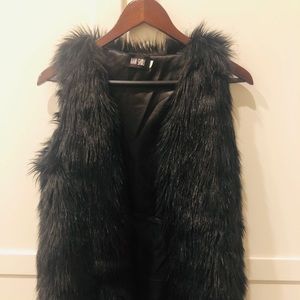 Faux fur vest